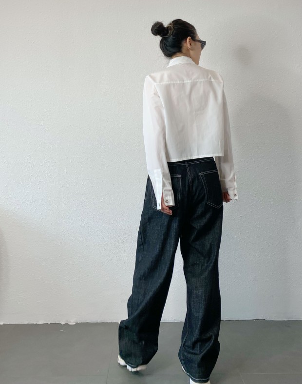 White Round Shape Shirt #250315